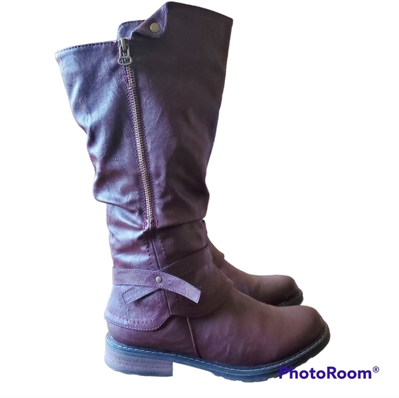 Spring Step Shoes Patrizia By Spring Step Knee High Burgundy